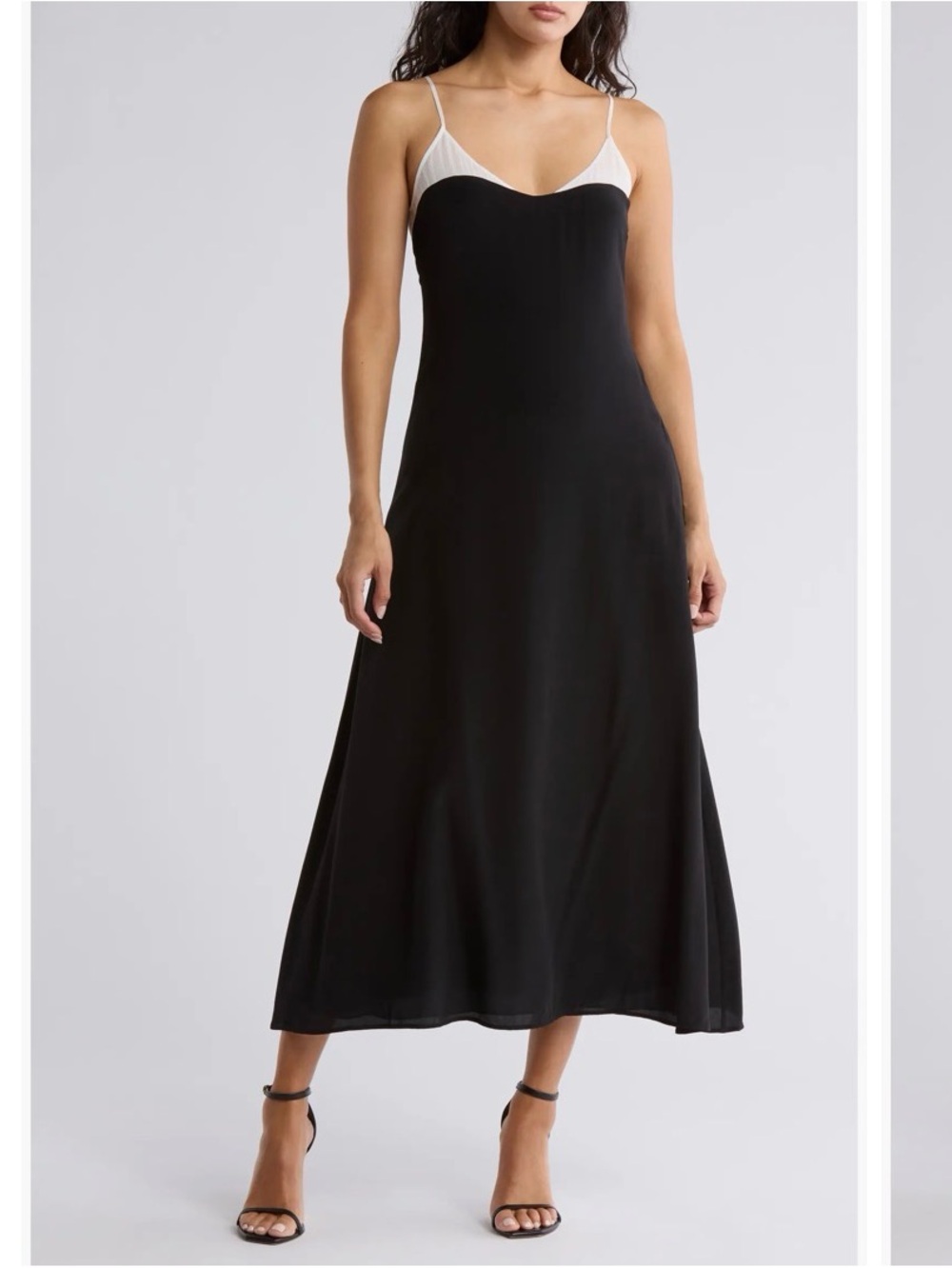 NWT Joie Nicolette black silk maxi dress slip dress size 12